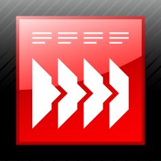 Flowchart icon on a square button - Sleek Series N4