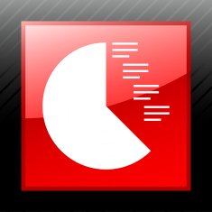 Coxcomb Chart icon on a square button - Sleek Series N2