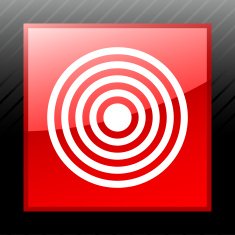 Target icon on a square button - Sleek Series N3
