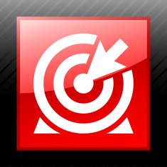 Target icon on a square button - Sleek Series N4