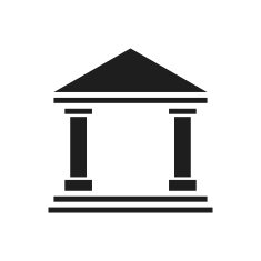 Bank icon on a white background - Single Series N3