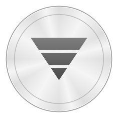 Pyramid icon on a round button - Sharp Series N5