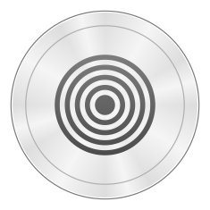 Target icon on a round button - Sharp Series N3