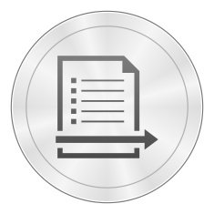 Document icon on a round button - Sharp Series N3