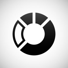 Donut Chart icon on a white background - Shade Series N2