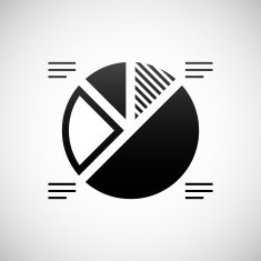 Pie Chart icon on a white background - Shade Series N2