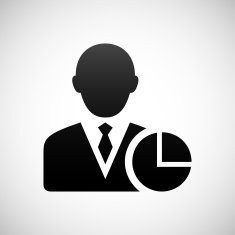 Businessman icon on a white background - Shade Series N6