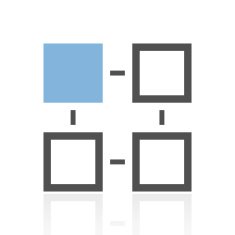 Flowchart icon on a white background - Royal Series N6