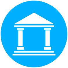 Bank icon on a round button - Round Series N3