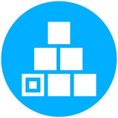 Logistics icon on a round button - Round Series N2