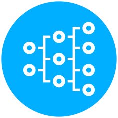 Organization Chart icon on a round button - Round Series N2
