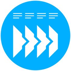 Flowchart icon on a round button - Round Series N4