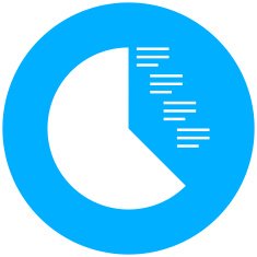 Coxcomb Chart icon on a round button - Round Series N2
