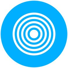 Target icon on a round button - Round Series N3