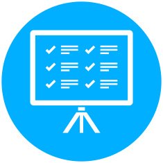 Projection Screen icon on a round button - Round Series N2