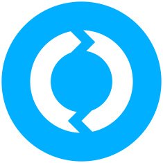 Chevron Chart icon on a round button - Round Series N6