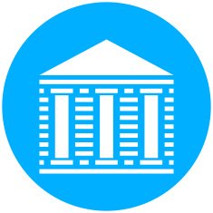 Bank icon on a round button - Round Series N4