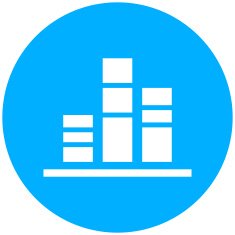 Bar Graph icon on a round button - Round Series N11