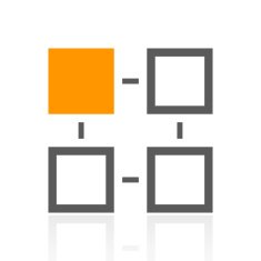 Flowchart icon on a white background - Pro Series N6