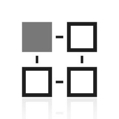 Flowchart icon on a white background - Prime Series N6