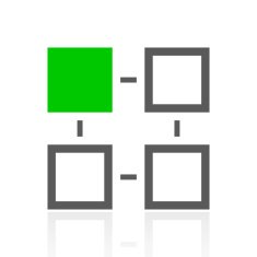 Flowchart icon on a white background - Fresh Series N6