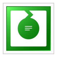 Chevron Chart icon on a square button - Flat Series N3