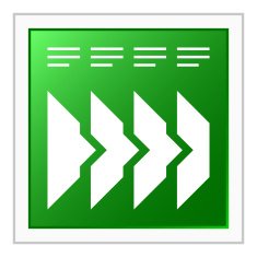 Flowchart icon on a square button - Flat Series N4