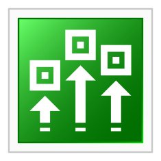 Logistics icon on a square button - Flat Series N3