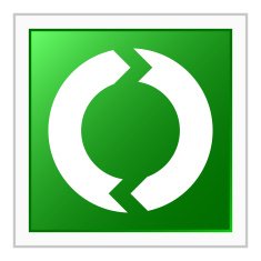 Chevron Chart icon on a square button - Flat Series N6