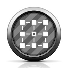 Flowchart icon on a round button - Elite Series N5