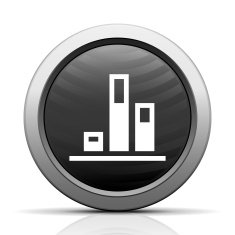 Bar Graph icon on a round button - Elect Series N9