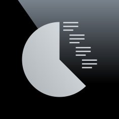 Coxcomb Chart icon on a black background - Core Series N2