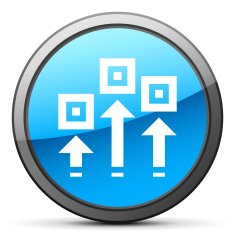 Logistics icon on a round button - Bright Series N2