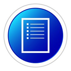 Document icon on a round button - Sticker Series N4