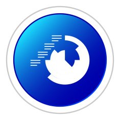 Coxcomb Chart icon on a round button - Sticker Series N3