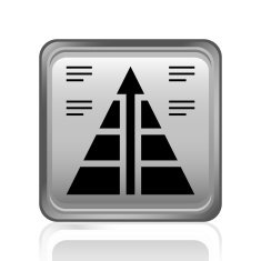 Pyramid icon on a square button - Steel Series N8