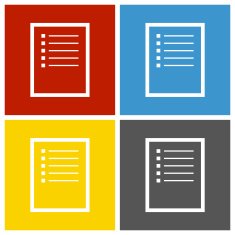 Document icon on square buttons - Square Series N4