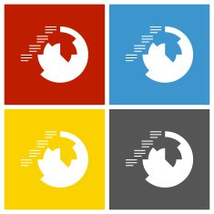 Coxcomb Chart icon on square buttons - Square Series N3