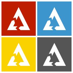 Chevron Chart icon on square buttons - Square Series N7