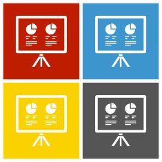 Projection Screen icon on square buttons - Square Series N3