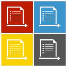 Document icon on square buttons - Square Series N5