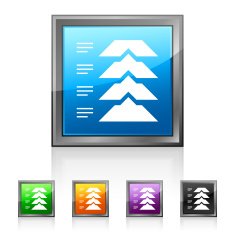 Flowchart icon on square buttons - Squared Series N7