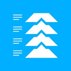 Flowchart icon on a blue background - Smooth Series N7