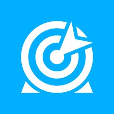 Target icon on a blue background - Smooth Series N5