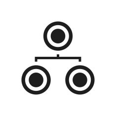 Organization Chart icon on a white background - Single Series N3