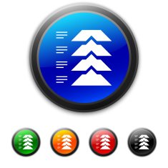 Flowchart icon on round buttons - Shined Series N7