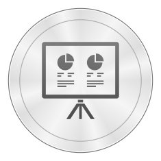 Projection Screen icon on a round button - Sharp Series N3