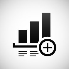 Bar Graph icon on a white background - Shade Series N13