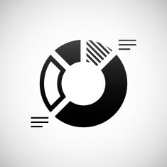 Donut Chart icon on a white background - Shade Series N3
