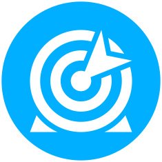 Target icon on a round button - Round Series N5